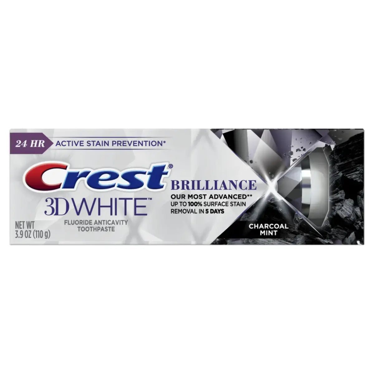 Dentifricio Crest 3D White Brilliance Charcoal Mint 110g